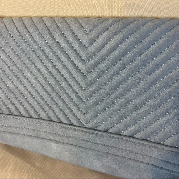 Urban‎ Expressions Blue Vegan Suede Clutch Bag or Crossbody Bag NWT Retro Bold - Picture 2 of 15